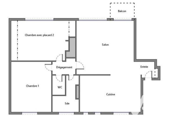 Appartement à vendre 3 pièces 62,31 m² Dammarie-les-Lys