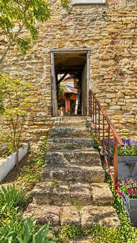 Bien historique : restaurant, cave voutée, cour, jardin, appartements