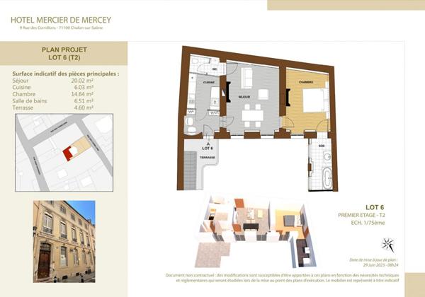 T2  1er étage avec balcon lot 6