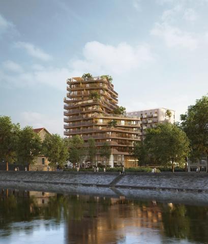 appartement T2 neuf à vendre SAINT OUEN SUR SEINE (93), surface 51,93 m2 + balcon 11.80 m2