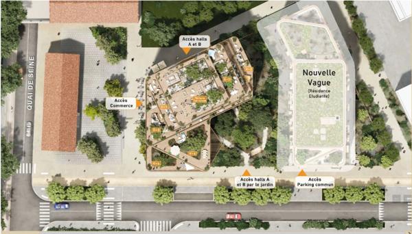 appartement T2 neuf à vendre SAINT OUEN SUR SEINE (93), surface 51,93 m2 + balcon 11.80 m2