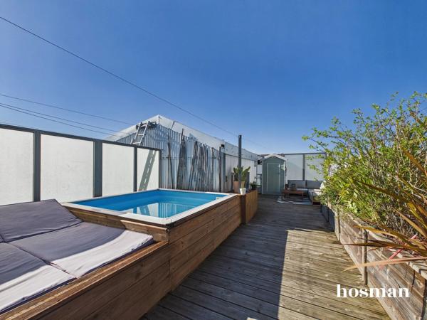 Duplex 3 pièces, 78 m² Carrez avec terrasses de 70 m², ascenseur, parking, mini piscine - Impasse Toubart, Cenon