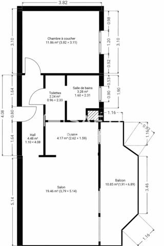 Beau T2 au cœur de Saint Raphael avec box privatif