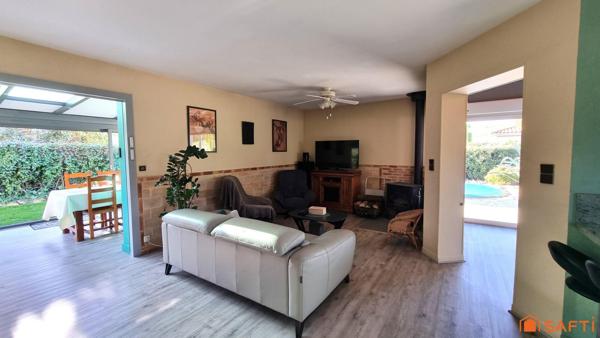 Plain-pied lumineux avec véranda et piscine – à 5 min de la mer