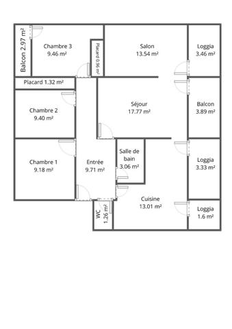 Spacieux T4 Lumineux à Laxou 88 m² avec Balcon, Loggia, Cave et Garage
