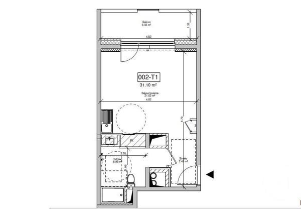 Appartement F1 à vendre  1 pièce - 31,10 m2 GAP - 05