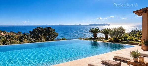 Bastide face à la mer : 200 m² - Terrain :13000 m²  - Accès mer