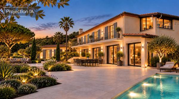 Bastide face à la mer : 200 m² - Terrain :13000 m²  - Accès mer