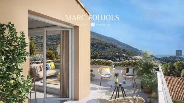 L’appartement neuf 2 pièces avec jardin privatif et parking sur la hauteur de Menton