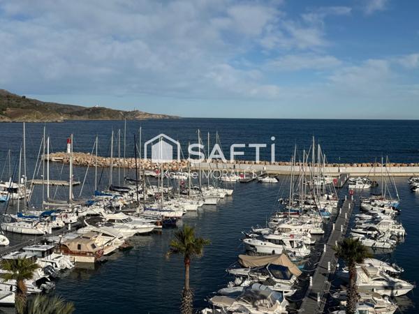 BANUYLS-SUR-MER, SUBLIME APPARTEMENT T2 AVEC VUE PANORAMIQUE SUR PORT