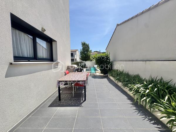 Située à Béziers dans un environnement agréable, cette belle maison récente en 3 faces, construite en 2019, vous séduira par ses volumes généreux et ses prestations modernes.
Édifiée sur une parcelle de 306 m², elle développe des espaces parfaitement pensés pour le confort de toute la famille.
Au rez-de-chaussée, vous découvrirez une superbe pièce de vie lumineuse de 54 m² avec cuisine ouverte, idéale pour partager des moments conviviaux. Un WC indépendant ainsi qu’un garage de 25 m² complètent ce niveau.
À l’étage, la maison dispose de 4 chambres, d’une salle d’eau moderne avec double vasque, d’un WC séparé ainsi que d’une agréable terrasse de 12 m².
Côté extérieur, vous profiterez d’un espace détente avec piscine, parfait pour les beaux jours.
Les plus :
Maison récente sous garantie décennale, Climatisation ,Maison en  3 faces
Beaux volumes,une Piscine, 
Une Terrasse à l’étage
Une maison clé en main, idéale pour une famille recherchant confort et modernité.
Proches des commodités et des transports.
N'hésitez pas à contacter pour organiser une visite.