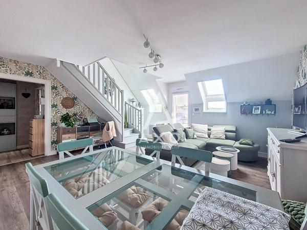 Duplex dernier étage 96 m²  3 chambres  balcon  garage  centre-ville Beauvais