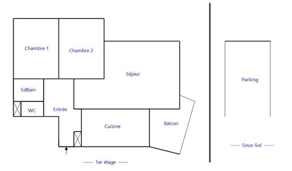 NOUVEAUTÉ À NANTES – QUARTIER CHANTENAY / SAINTE-ANNE T3 de 70 m2 AVEC PARKING FERME ET SECURISE