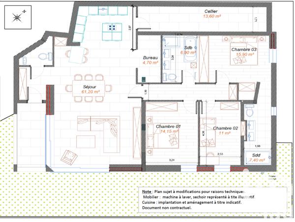 Appartement à vendre 4 pièces 137,9 m² Les Adrets-de-l'Estérel