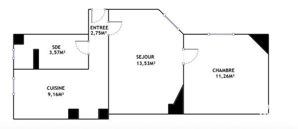Appartement à vendre 2 pièces 41 m² Aubervilliers