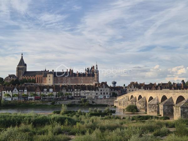 Maison mitoyenne bien située à Gien dans le quartier du Berry. 
-- Vue sur la Loire et le château --

A 1h30 de Paris, 1h de Orléans.

Elle dispose d'une cuisine ouverte sur salle à manger / salon, 3 chambres, salle d'eau, 2 wc et une cave.

Chauffage au gaz (chaudière de 2021).
Menuiseries PVC double vitrage.
Taxe foncière : 979 €