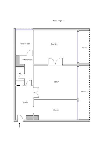 Appartement 2 pièces - 58 m²