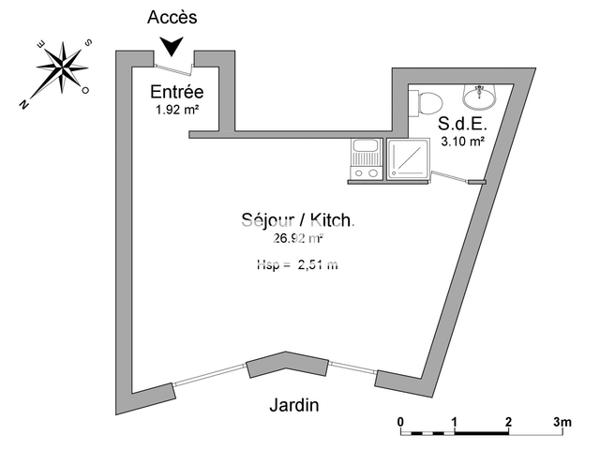 Location Studio 31.94 m² - 8 RUE DE LA ROCHETTE Evreux 27000