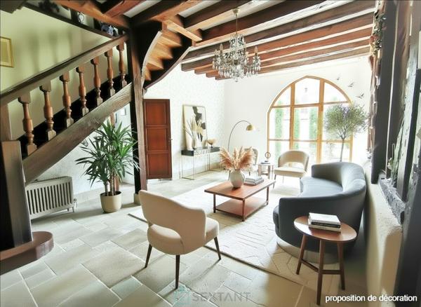 Maison ancienne rénovée avec jardin