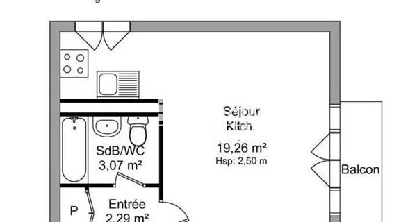 Location Studio meublé 24.62 m² - Sceaux 92330