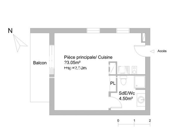 Location Studio 27.55 m² - 54 BD PAUL VAILLANT COUTURIER Montreuil 93100