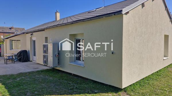 Maison de plain-pied 126 m² rénovée – 4 chambres –dont une suite parentale – 3 garages – Terrain 500 m²
