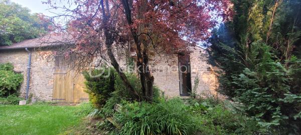 Maison de caractère proche de Pithiviers comprenant entrée sur séjour avec poêle a pellet  ,cuisine , dégagement  ,chambre avec salle de bain attenante ,wc ,a demi niveau salon avec ouverture sur jardin ,chambre au dessus .
a l' étage mezzanine avec bureau ,palier et chambre ,wc et raccordement évier en attente .
dépendance attenante ,cellier et duplex 35 m²indépendant   a aménager 
cave .
terrain clos d' une surface de 1063 m²