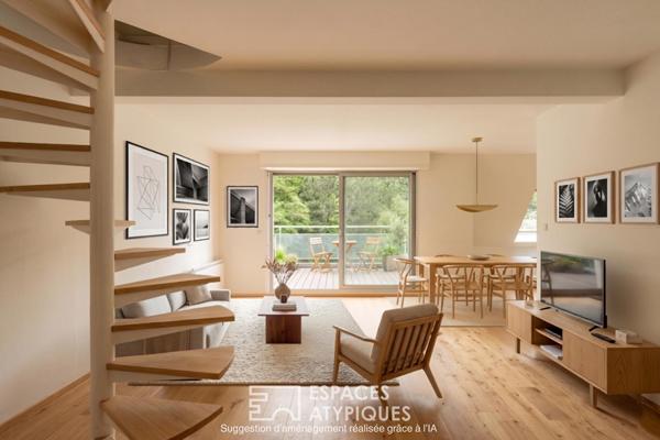 Duplex au dernier étage avec terrasses privatives début Robertsau