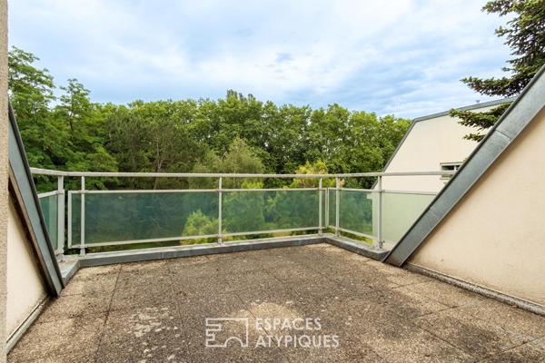 Duplex au dernier étage avec terrasses privatives début Robertsau