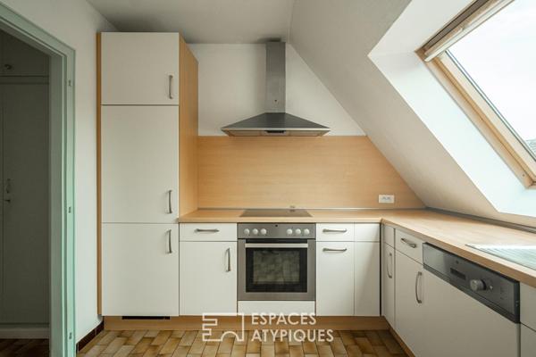 Duplex au dernier étage avec terrasses privatives début Robertsau