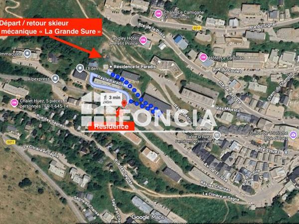 À vendre Appartement 3 pièces 50 m² - L'alpe D'huez 38750