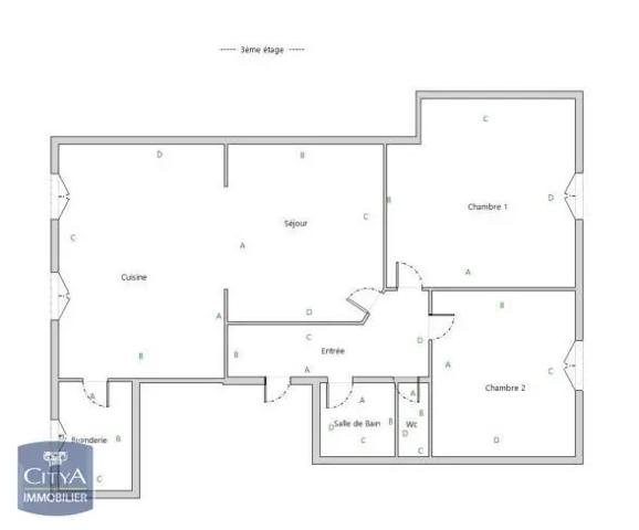 Appartement à louer 3 pièces 78.17m²