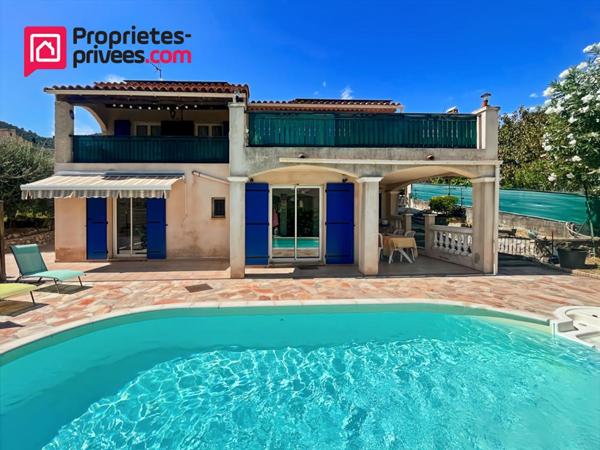 Tourette-Levens : Maison familiale avec piscine, double logement et superbe potentiel