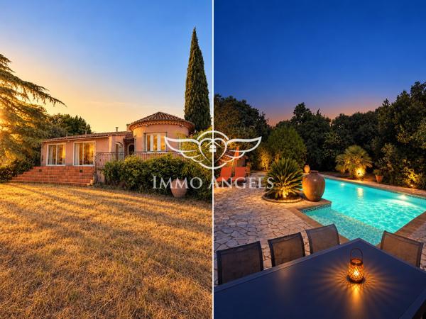 EXCLUSIVITÉ – NÎMES CASTANET – PLAIN PIED, 4 chambres et P2, PISCINE ET GRANDE PARCELLE