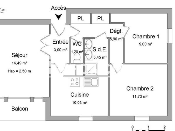 Location Appartement 3 pièces 60.2 m² - 4A RUE DE CHAVASSIEUX Saint-etienne 42000
