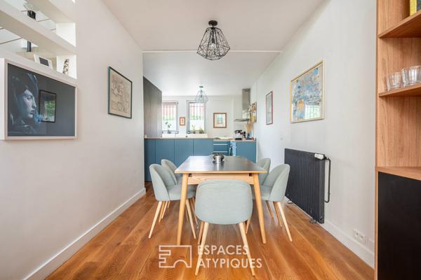 Loft traversant avec verrière et terrasse