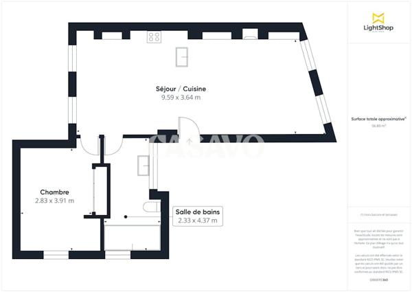 Vente Appartement 2 pièces de 59m² - 75018 Paris