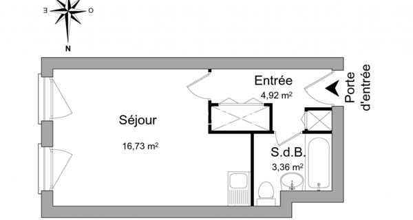 Location Studio 25.01 m² - Metz 57000