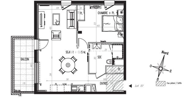 À vendre Appartement 2 pièces 52.97 m² - Carquefou 44470