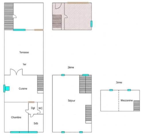Immeuble à vendre à Mortain (50) – Local commercial et appartement avec garage