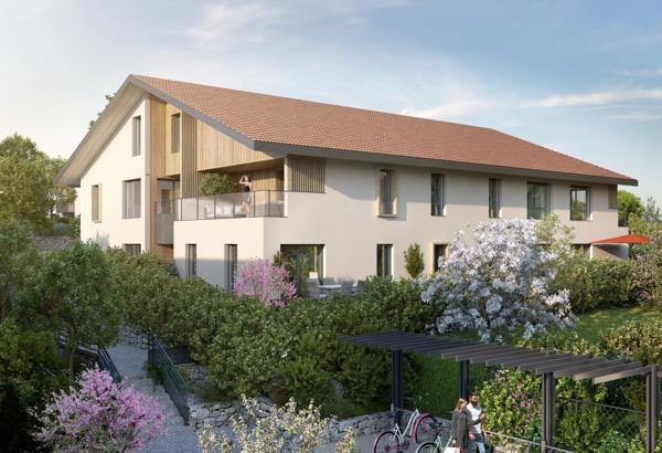 appartement à vendre 3 pièces EXCENEVEX (74), rez de jardin 95m² cave et parkings, à 5 minutes à pied du lac