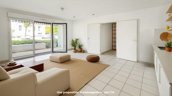 À vendre  Appartement T3 en rez-de-chaussée entre le Vieux Bourg et les Rives d'Arcins