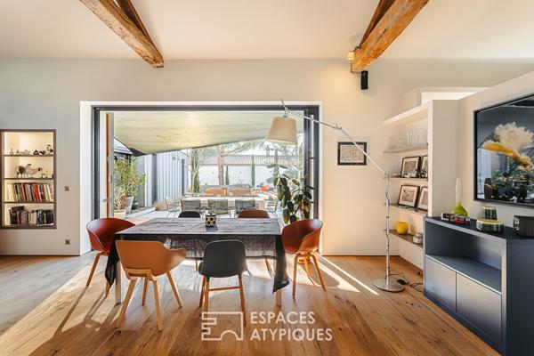 Ancienne grange métamorphosée en maison familiale