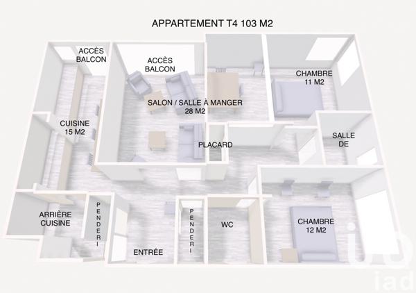 Appartement à vendre 3 pièces 95 m² Sedan