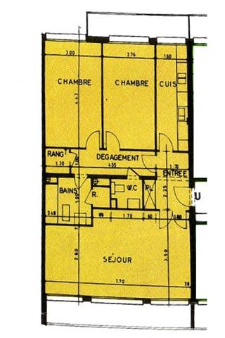 Appartement 3 pièces - 76 m²