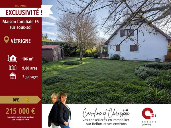 Maison 5 pièces - 106 m² Exclusivité efficity