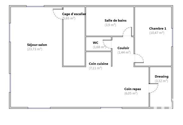 Appartement à vendre 2 pièces 58 m² Rives de l'Yon