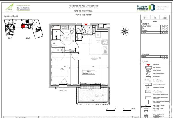 Appartement à vendre 2 pièces 44 m² Saint-Barthélemy-d'Anjou