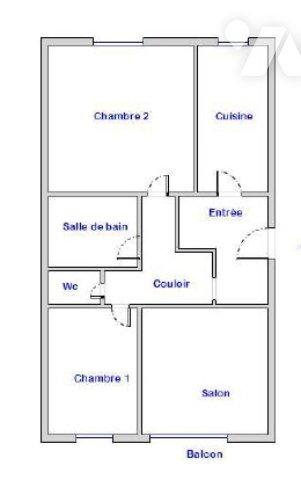 Appartement 3 pièces avec balcon, cave et parking