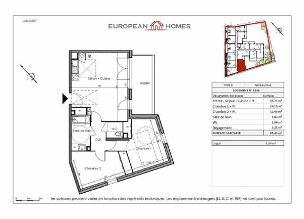 Appartement à vendre    2 pièces •  La Chevrolière